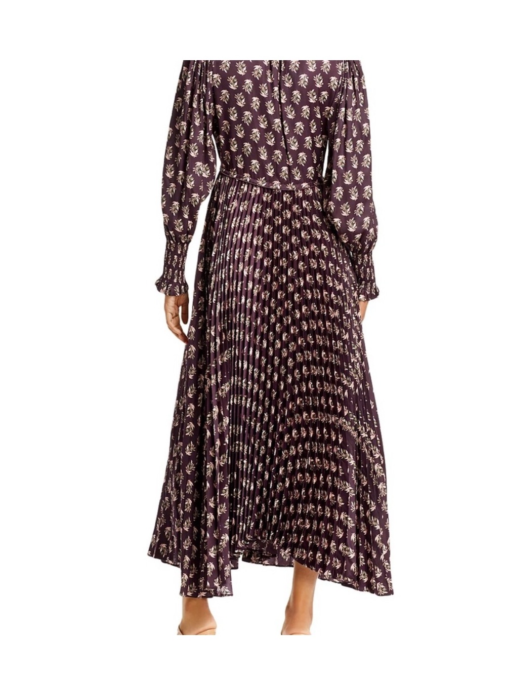 Rebecca Taylor Plum Floral Midi Dress - Picture 3 of 4